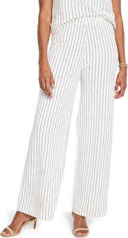 NIC+ZOE Destination Stripe Wide Leg Knit Pants