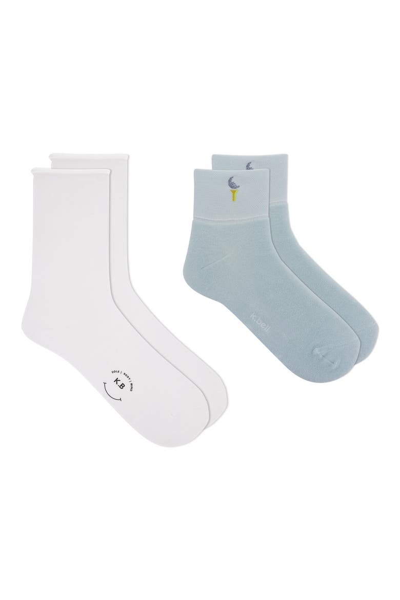 Golfball Assorted 2-Pack Socks, Main, color, BLUE/ WHITE