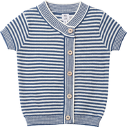 Mr. Mr. Wrapped Knit Short Sleeve Button Front Sweater