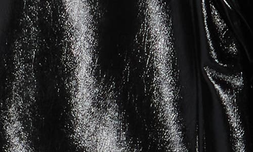 Theory Crop Faux Leather Jacket In Black