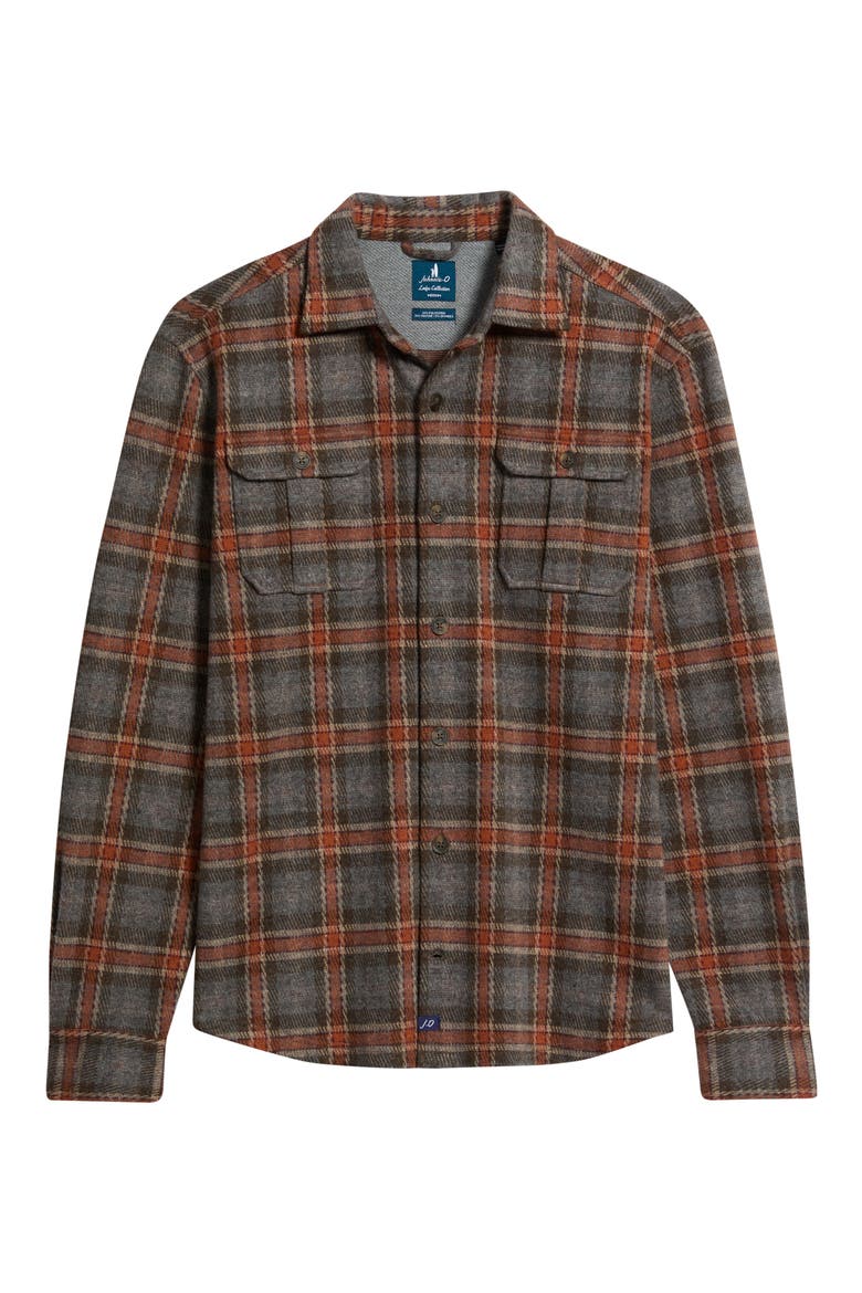 Downhill Pane Long Sleeve Button Up Shirt, Alternate, color, CHARCOAL