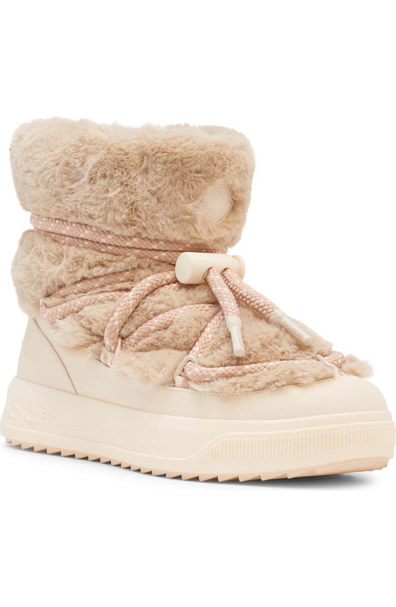 Moncler Mon Altive Faux Fur Snow Boot, Main, color, Teddy