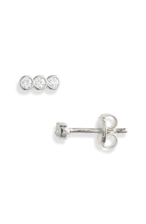 Loverly Crystal Bar Stud Earrings