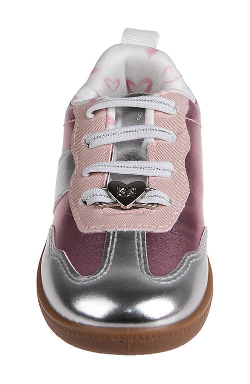 Bebe Kids' Metallic Sneaker In Pink Multi