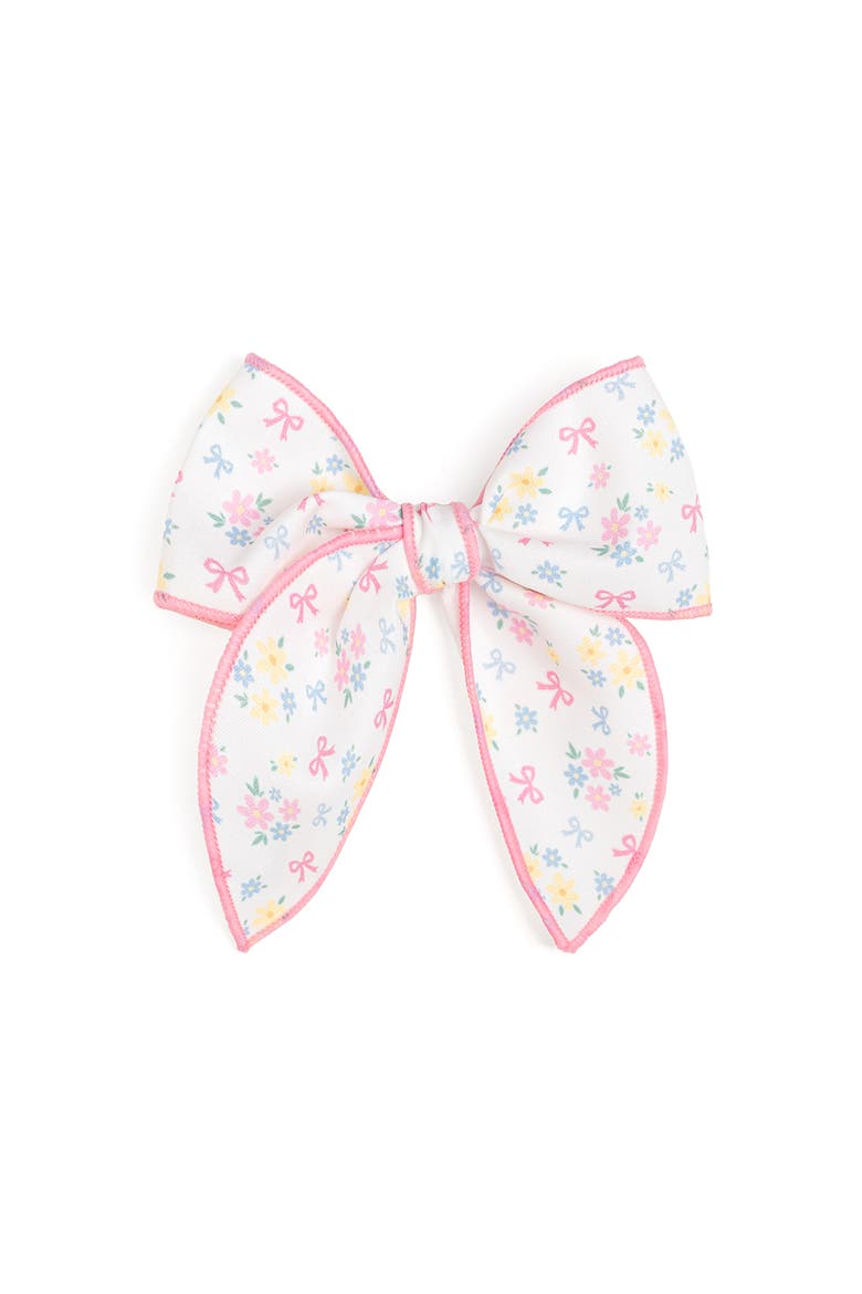Sweet Floral Bow Clip, Main, color, Pink