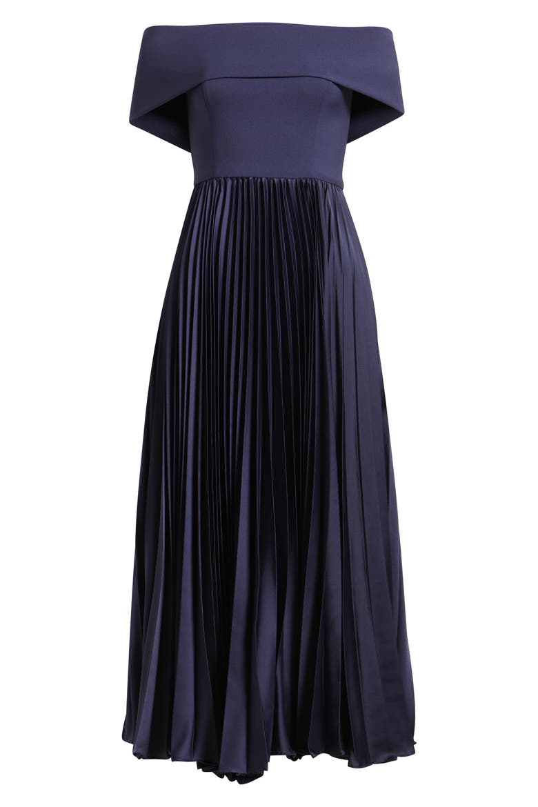 Stockton Off the Shoulder Maxi Dress, Alternate, color, NAVY