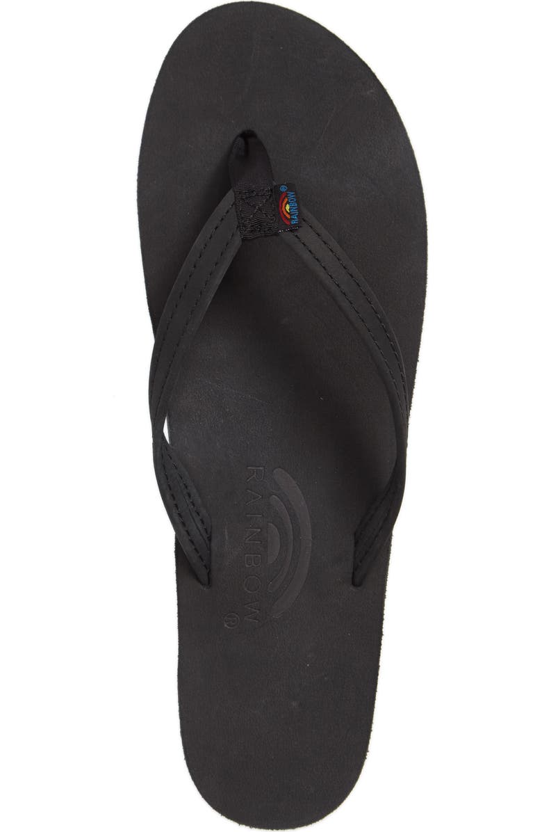 Rainbow<sup>®</sup> Rainbow Narrow Strap Sandal, Alternate, color, Black