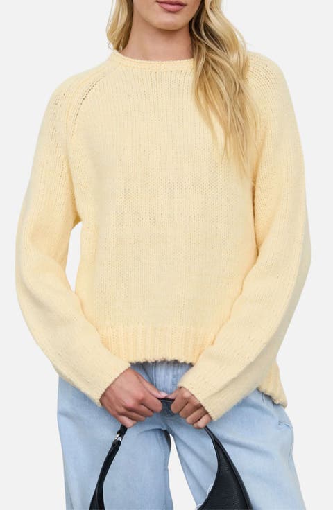 Raglan Rib Knit Sweater