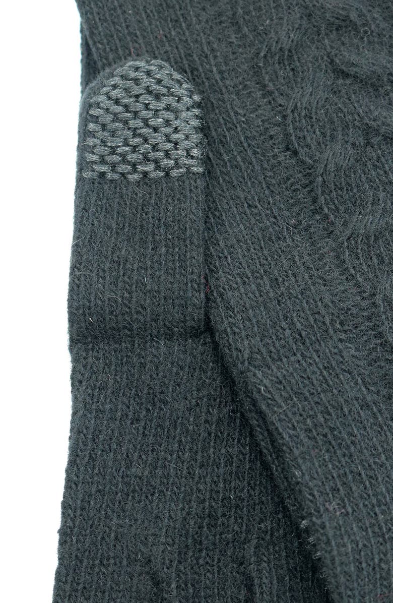 Portolano Cashmere Tech Gloves, Alternate, color, Black