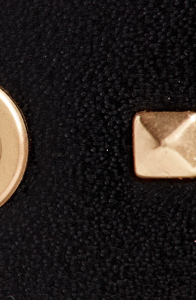 AllSaints Mini Pyramid Stud & Flat Eyelet Leather Belt, Alternate, color, 