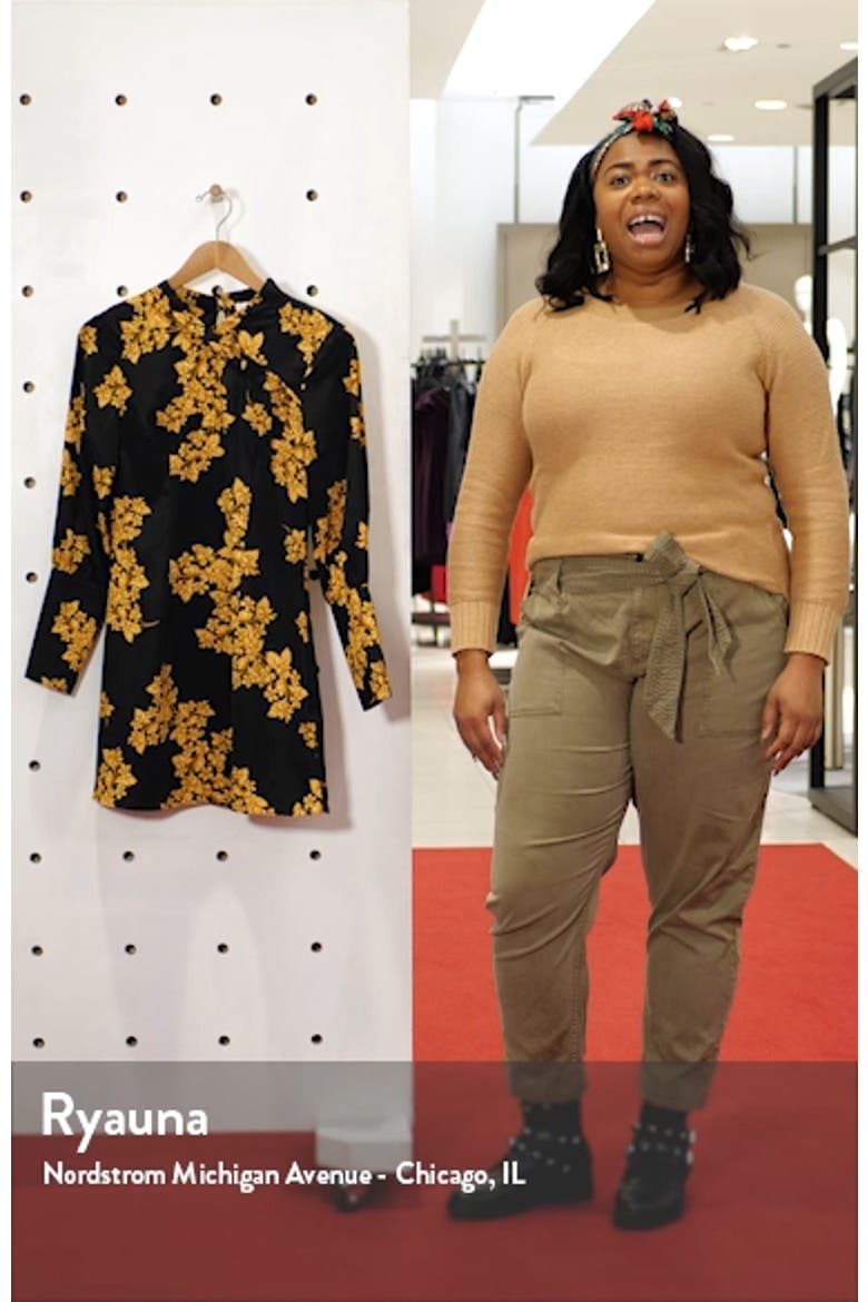 Floral Print Long Sleeve Minidress video