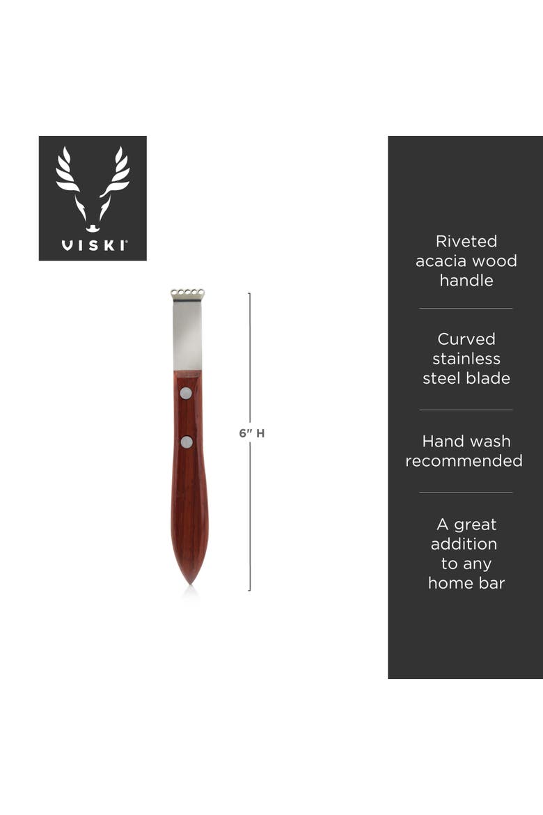 Professional Citrus Zester with Acacia Wood, Alternate, color, Brown