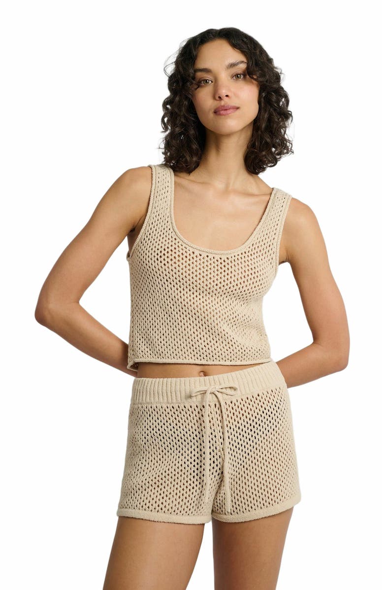 Onia Crochet Knit Scoop Tank, Main, color, 
