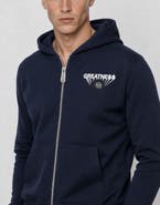 PHILIPP PLEIN Fleece Zip Hoodie Greatness Men