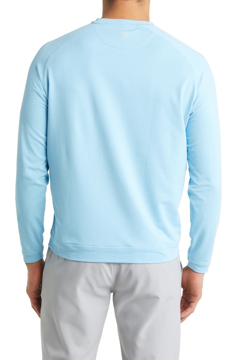 Peter Millar Cradle Crewneck Long Sleeve Performance Shirt, Alternate, color, Seaport Blue