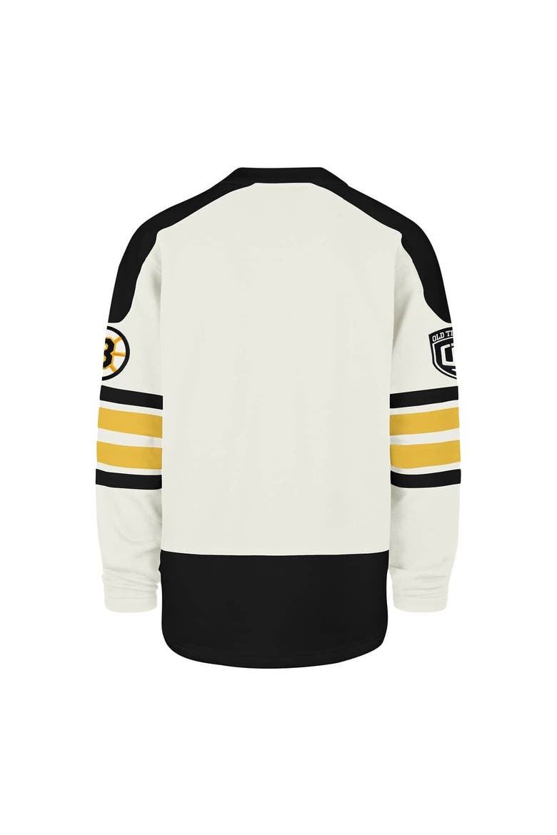 Men's '47 Cream Boston Bruins Pond Hockey Trio Eternal Lacer Sweatshirt, Alternate, color, Cream