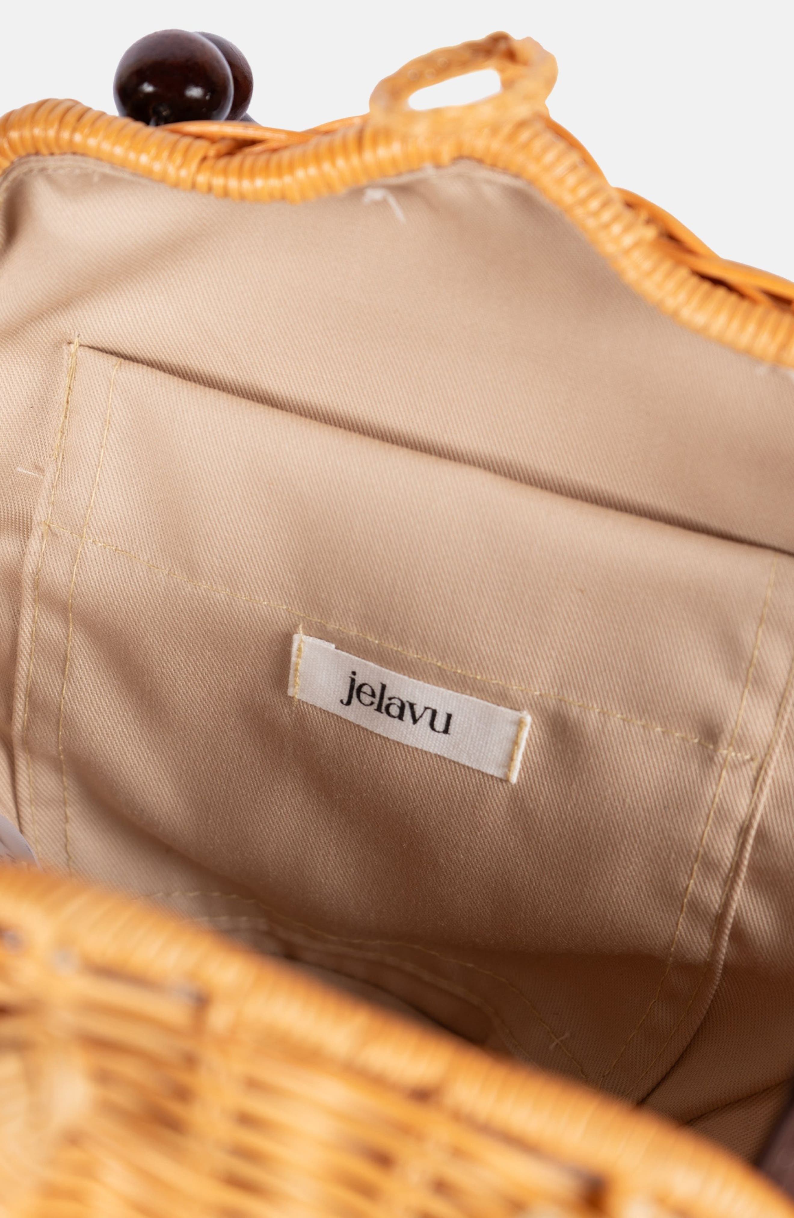 Jelavu Shelly Handwoven Rattan Seashell Bag, Alternate, color, Natural