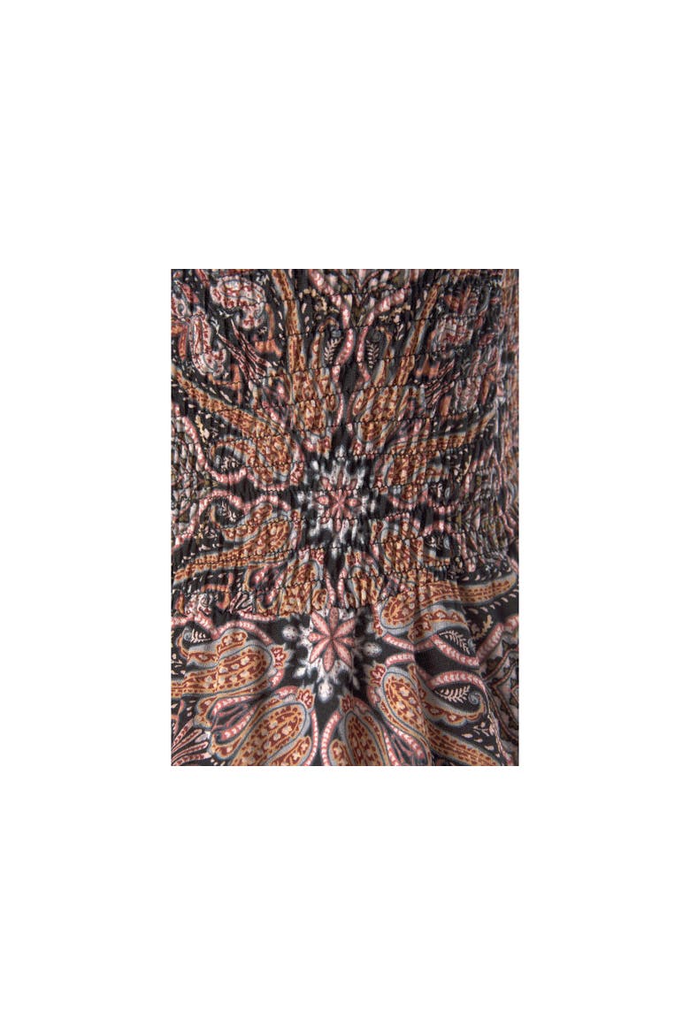 Women's Smocked Convertible Maxi Dress, Alternate, color, Brown Multi