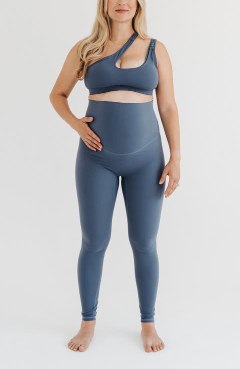 Women's Athletic Maternity Legging with Supportive Belly Band