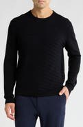 Bruno Magli Merino Wool Diagonal Textured Plaited Sweater