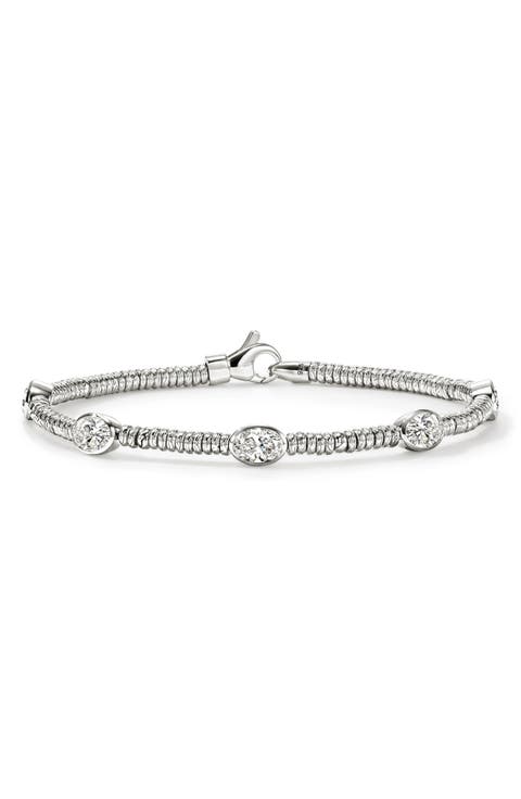 JH Lovestruck™ Heishi Station Bracelet, Sterling Silver, Lab-Grown Diamonds