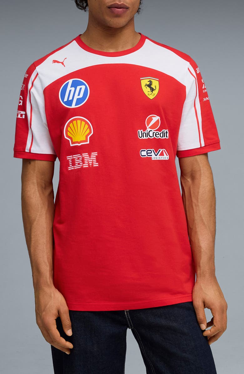 PUMA Scuderia Ferrari Replica T-Shirt, Main, color, Puma Red
