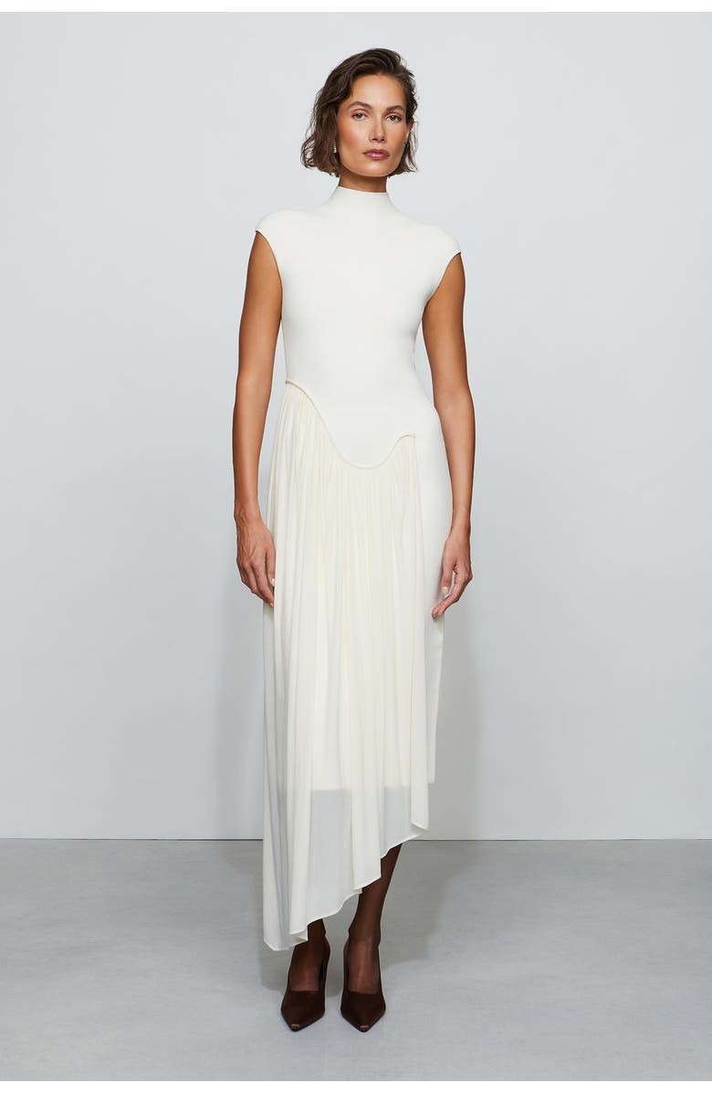 Et Ochs Francis Knit Combo Midi Dress, Alternate, color, Ivory