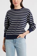 Caslon® Stripe Pullover Sweatshirt