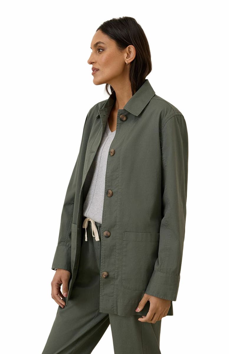 Pact Organic Cotton Daily Twill Oversized Lightweight Jacket, Alternate, color, 