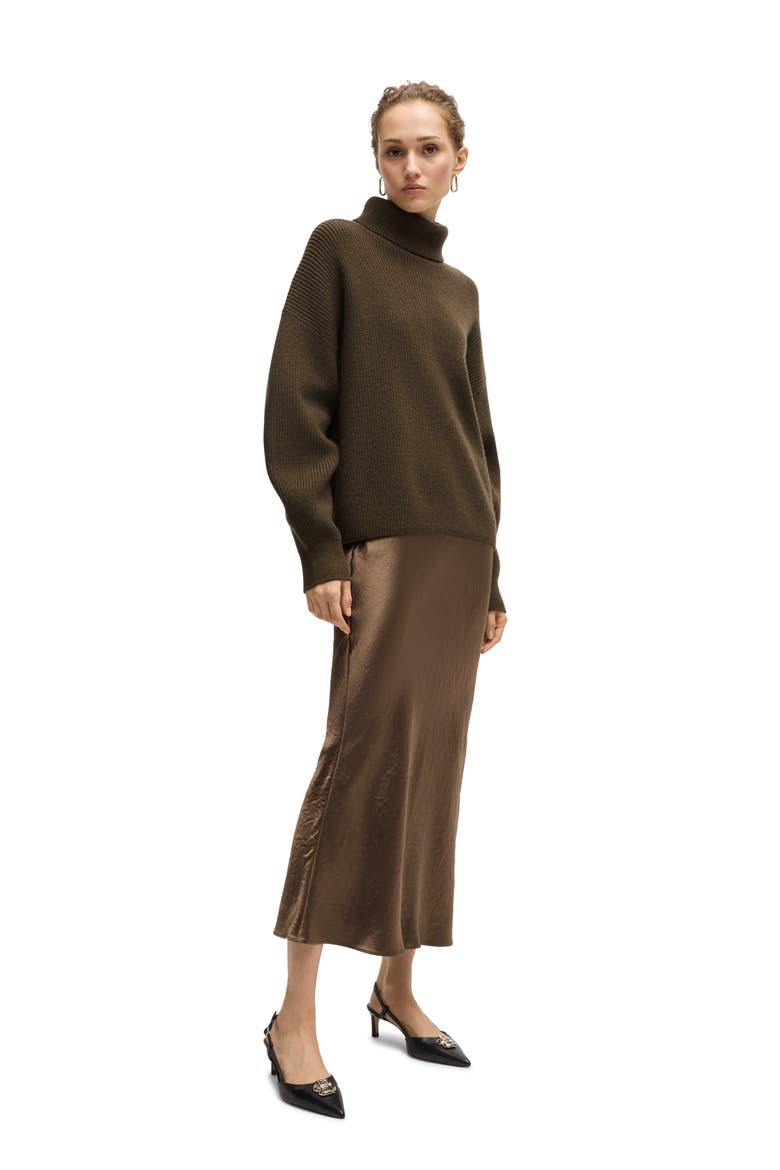 Fernadina Turtleneck Virgin Wool Sweater, Alternate, color, MARSHLAND