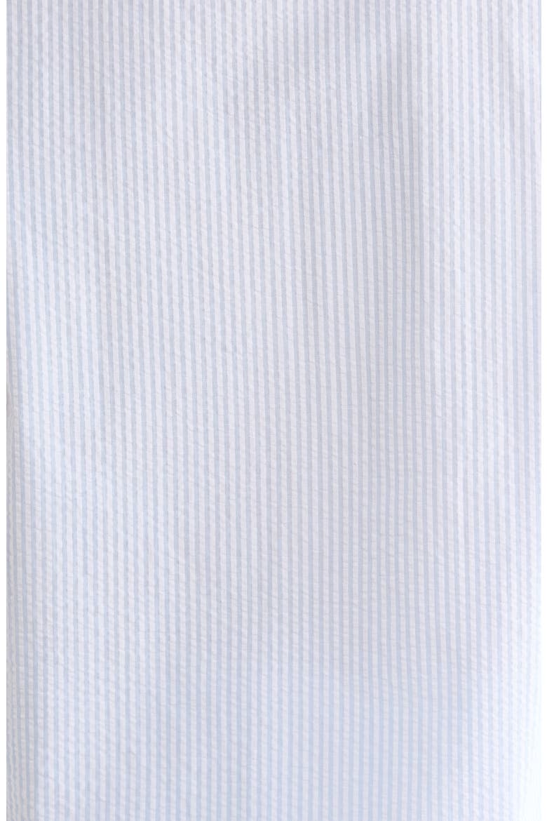 Stripe Scallop Edge Cotton Short Pajamas, Alternate, color, BLUE/ WHITE STRIPE