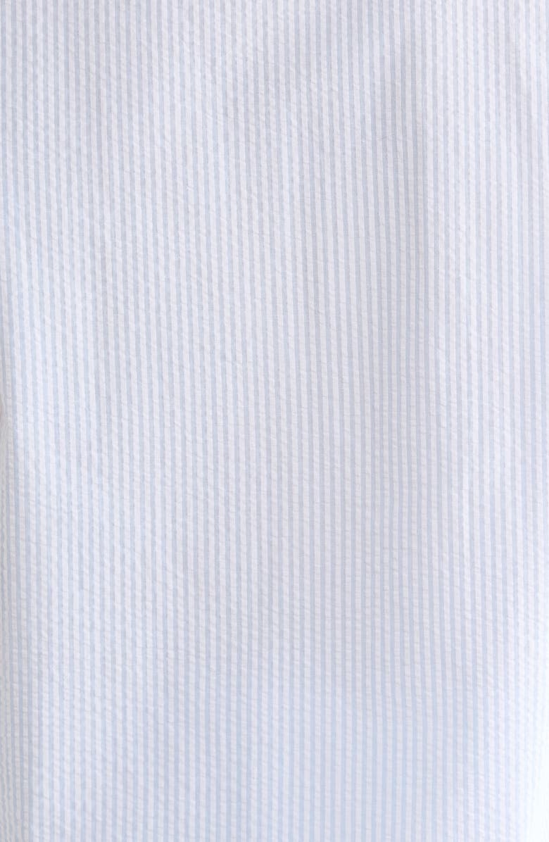 French Connection Stripe Scallop Edge Cotton Short Pajamas, Alternate, color, Blue/ White Stripe