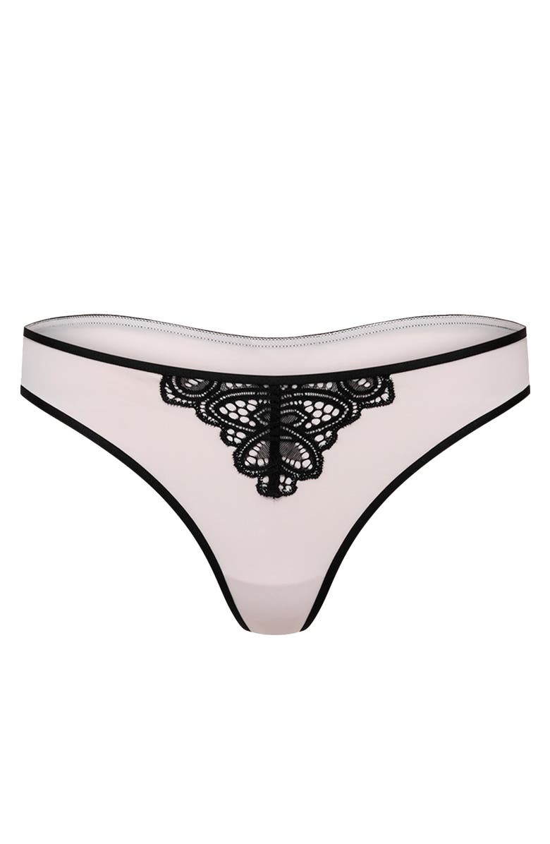Adore Me Dara Thong Panties, Alternate, color, Black
