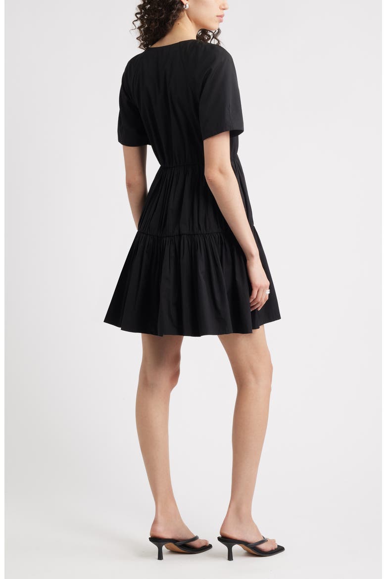 Tiered Minidress, Alternate, color, BLACK