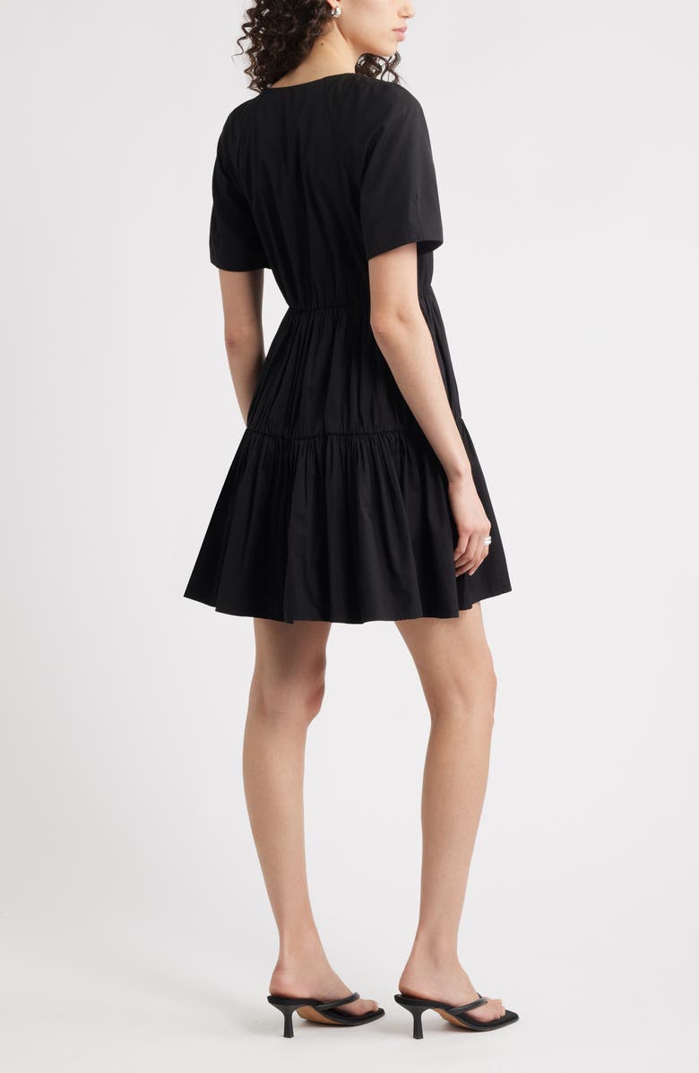 Nordstrom Tiered Minidress, Alternate, color, Black
