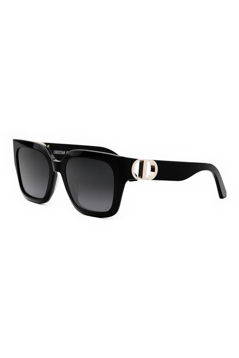 30Montaigne S8U 54mm Square Sunglasses, Alternate, color, SHINY BLACK / GRADIENT SMOKE