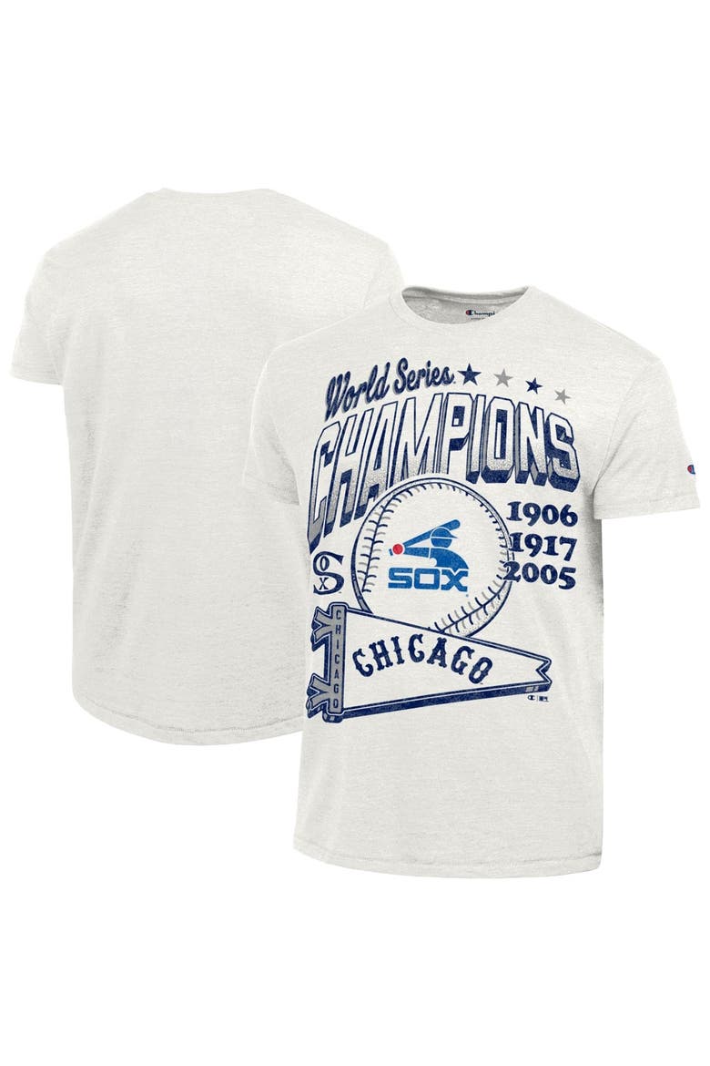 Men's Champion Cream Chicago White Sox Winning Tradition Cooperstown Collection Tri-Blend T-Shirt, Main, color, Cream