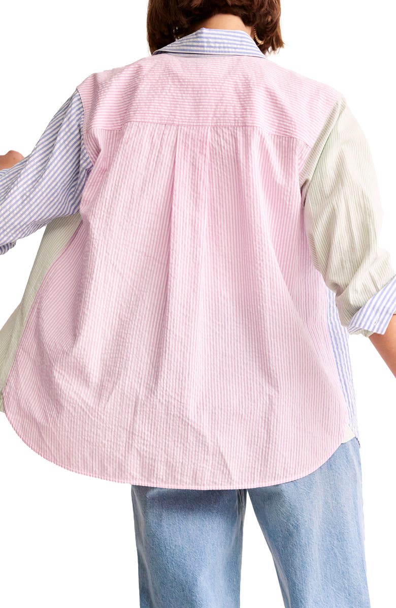 Boden Connie Seersucker Button-Up Shirt, Alternate, color, 