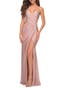Ruched Long Gown with Criss-Cross Style Bodice