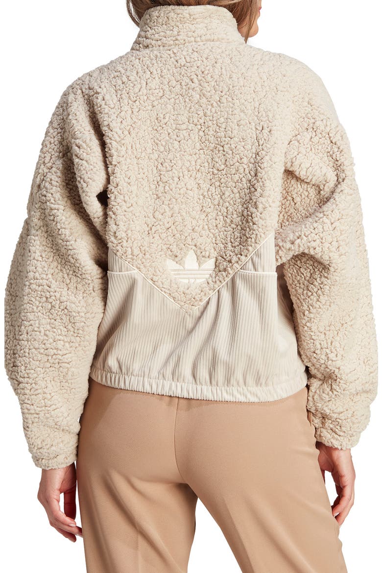 Fleece & Corduroy Zip Jacket, Alternate, color, WONDER BEIGE