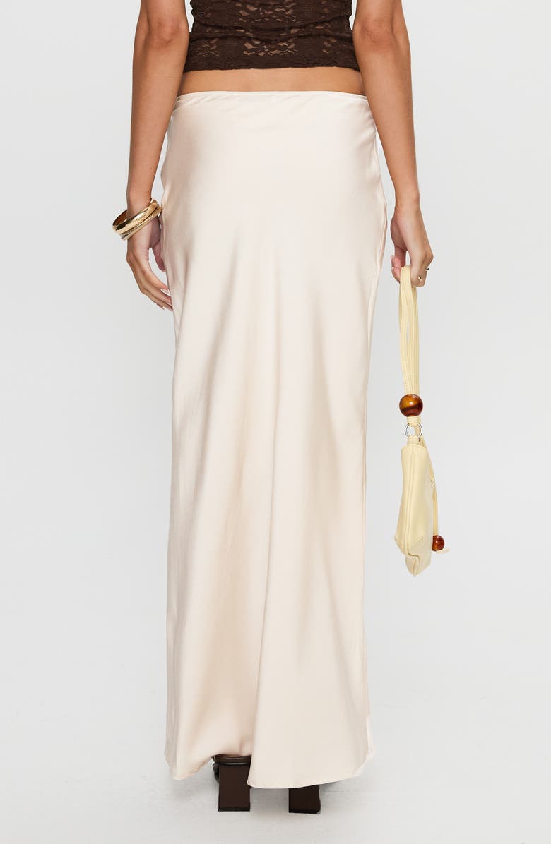 Princess Polly Haley Satin Maxi Skirt, Alternate, color, Champagne