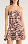Love By Design Hannah Strapless Houndstooth Top