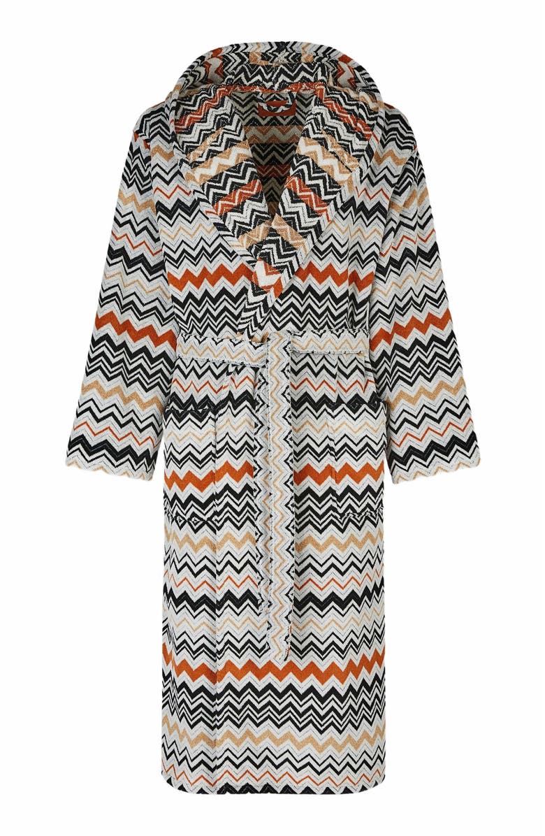 Missoni Home Bernard Bathrobe In Cotton Terry With Zigzag Pattern, Main, color, Multicoloured