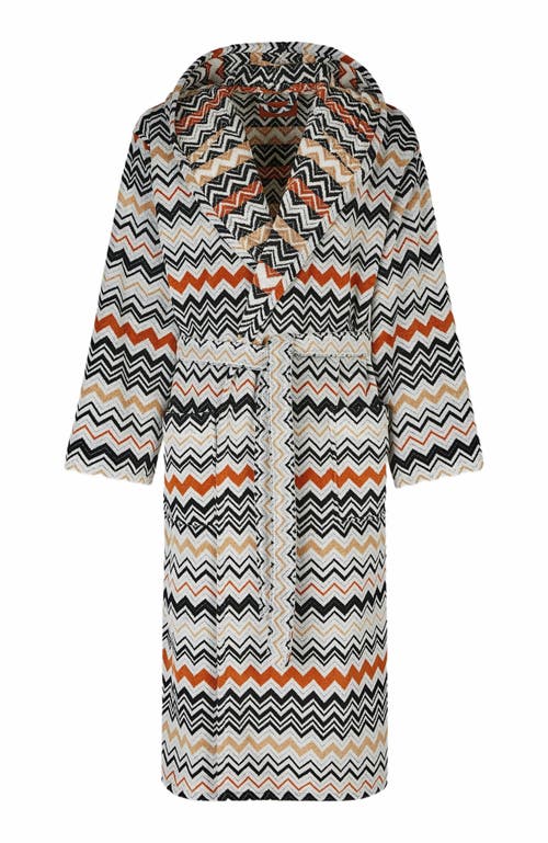 Missoni Home Bernard Bathrobe In Cotton Terry With Zigzag Pattern in Multicoloured  product