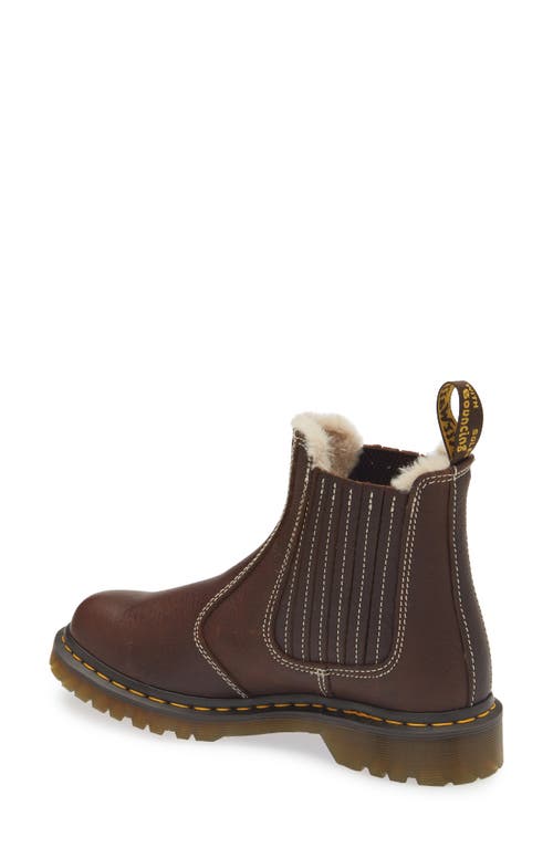 Dr. Martens 2976 Leonore Ii Faux Fur Lined Chelsea Boot In Brown
