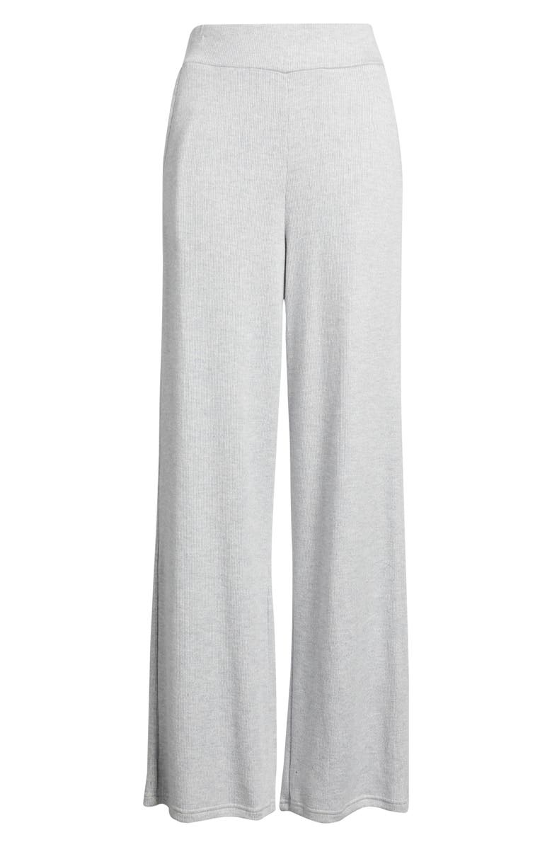 Rails Ellery Rib Wide Leg Pants, Alternate, color, Heather Grey Brushed