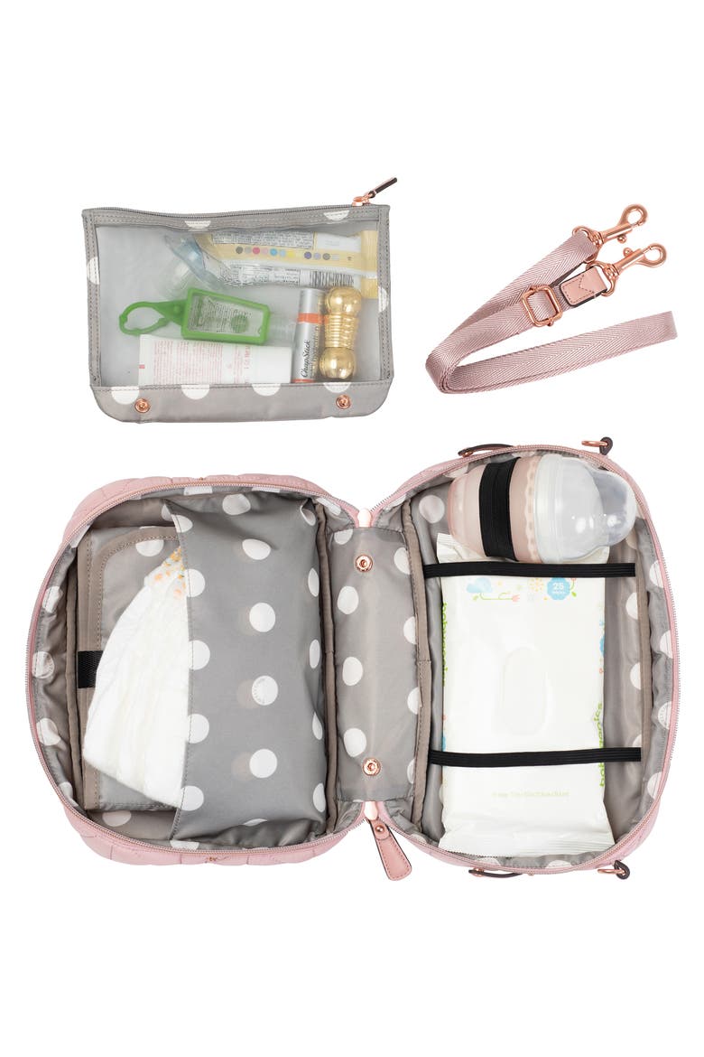 Water Resistant Nylon Diaper Clutch, Alternate, color, BLUSH PINK