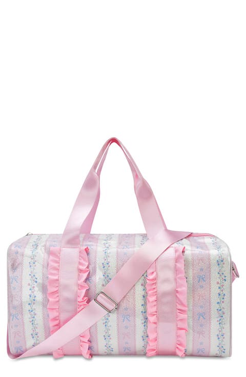 Kids' Floral Stripes Duffle Bag