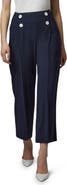 LK Bennett Parker Button Detail Crop Straight Leg Trousers