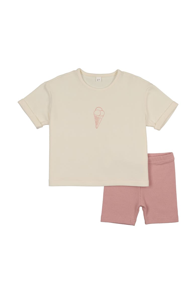 Oversized Tee Set for Girl, Main, color, Pink